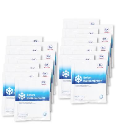 IEA Medical immediate cold compress (15.3 x 12.7 cm) 20 pieces |Once cooling packs for bruises insect bites and other injuriesSimply usable cooling pads |Versatile 20s set modern
