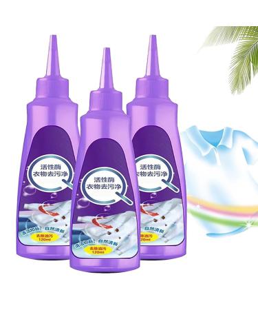Active Enzyme Laundry Stain Remover - White Shirt Guardian Active Enzyme Laundry Stain Remover Garment Stubborn Stain Cleaner Oil Remover Clothing Quick Laundry Dry Cleaner (3PCS)
