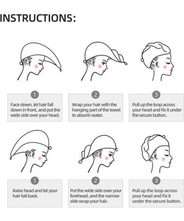 Hair Towel Wrap - Quick Drying Turban with Button | Perfect Holiday Gift for Faster Hair Drying - Buy Online on GoSupps.com