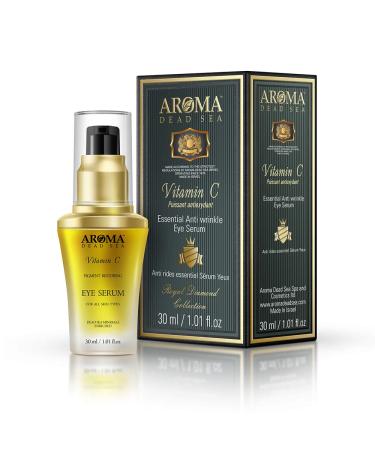 Vitamin C Anti-Wrinkle Eye Serum | Reduces Puffiness Dark Circles & Fine Lines | Jojoba Oil Vitamins A & E Dead Sea Minerals - 1.01 fl. oz - International Shipping Available - Buy Online on GoSupps.com