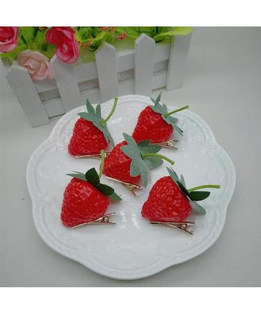 hgnxa Imitation Strawberry Hair Clip Lovely Strawberry Style Side Clip for Girl Hair Clip Realistic Strawberry 5 - Buy Online on GoSupps.com