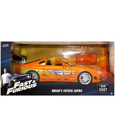 Jada Toys Fast & Furious 1:24 Brian's Toyota Supra Die-cast Car, toys for kids and adults, Orange (97168) 1995 Toyota Supra