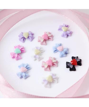 18 Pcs 3D Nail Art Bowknot Nail Charm Jewelry DIY Manicure Decoration Nail Studs Nail Art Accessories Easy To Use DIY Nail Accessories Resin Colorful - Buy Online on GoSupps.com