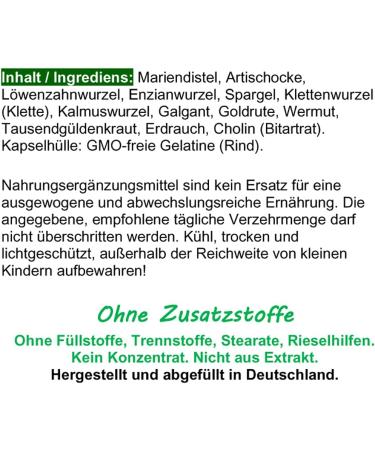 Optimized Liver Support: Liver Vital 12 Herbs & Leberitamin Cholin 360 Capsules - Pure Additive-Free Detox with Dandelion Artichoke & More - Buy Online on GoSupps.com