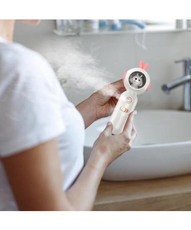 Mister for Lash Extensions | Handy Handheld Portable Facial Mister Sprayer - Eyelash Aftercare Tool - Rechargeable Face Steamer for Lash Salon Make-Up & Skincare Treatments New A2-cute Rabbit Hydrating Instrument-white - Buy Online on GoSupps.com