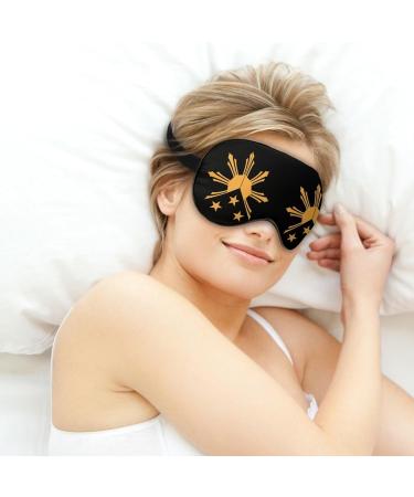 Tribal Philippines Sun and Stars Flag Sleep Mask - Adjustable Blindfold for Men and Women | Blocks Light for Travel, Nap, and Sleeping - Buy Online on GoSupps.com