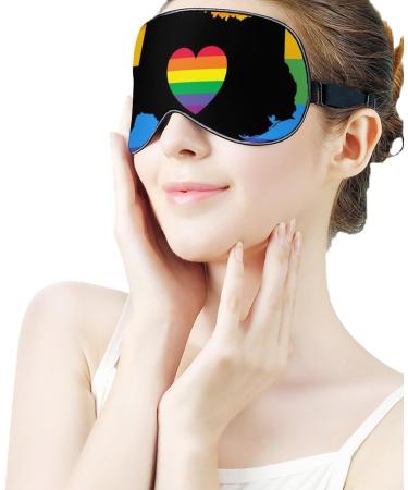 Texas LGBT Gay Pride Sleep Mask - Adjustable Eye Cover for Sleeping and Travel - Men and Women - Buy Online on GoSupps.com
