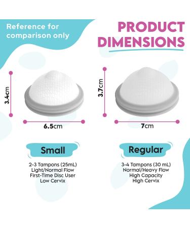 Ecoblossom Menstrual Disc - Set of 2 Reusable Menstrual Cups, Silicone Period Cup Assortment in Magenta (1 Small + 1 Large) - Buy Online on GoSupps.com