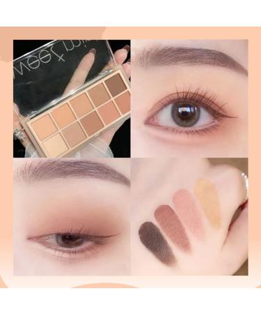 Miniling 10 Colors Eyeshadow Palette - High Pigmented Matte Nude Shades with Professional Brush | Long Lasting & Blendable Neutral Eye Makeup - Easy Application - Buy Online on GoSupps.com