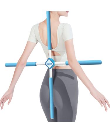 YYBJJCK Posture Corrector  Yoga Posture Stick for Women  Humpback Correction Sticks Stretching Tool for Back Brace  New Disassembly Design Humpback Correction Stick for Adult and Child  Blue