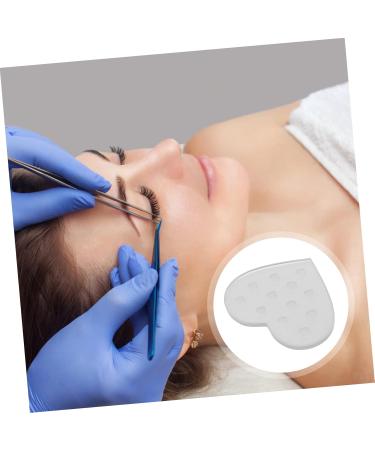 FOMIYES Eyelash Adhesive Station | Heart-Shaped Glass Glue Holder for Eyelash Extensions & Nail Art | 6.5x5.5cm Transparent Tray - Buy Online on GoSupps.com