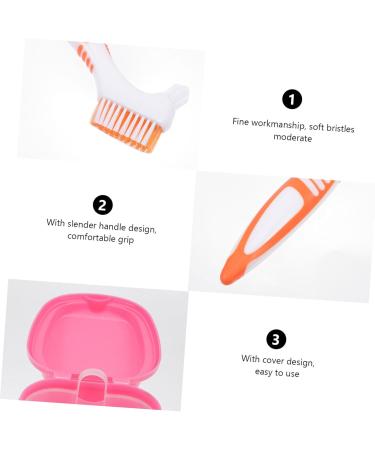 Shop Lurrose 2-Pack False Toothbrush Set & Prosthesis Case - Travel Storage Container for Dentures Ideal for Women - 8.5x8.5x7cm - Buy Online on GoSupps.com