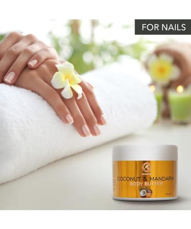 Kokos & Mandarine Body Butter 250g - Natural Moisturizer with Coconut & Mandarin Oil for Dry Skin - Nourishing Skin & Hand Care - Buy Online on GoSupps.com