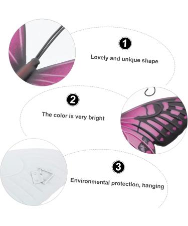Zerodeko Outdoor Fence 1pc Wrought Iron Butterfly Wall Hanging 3d Vintage Model Inspirational Wall Hanging 25x21.4cm Pink - Buy Online on GoSupps.com