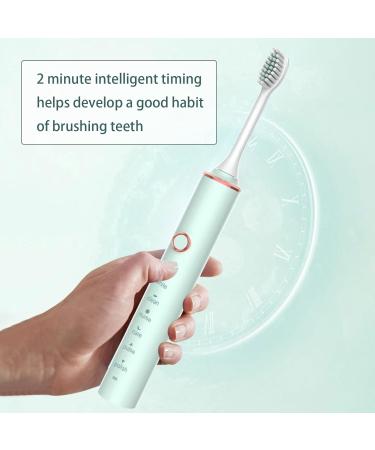 2023 Upgraded USB Rechargeable Electric Toothbrush with 8 Brush Heads - Green - Buy Online on GoSupps.com