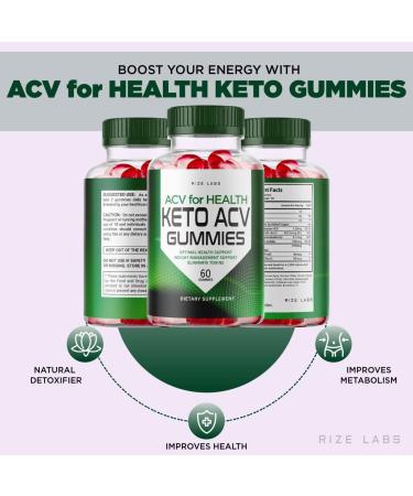 ACV for Health Keto Gummies - Apple Cider Vinegar Weight Loss Formula for Belly Fat - 60 Gummies - Buy Online on GoSupps.com