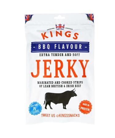 Kings Beef Jerky XXL BIG BAG - BBQ Jerky (2 x 350g) | High Protein Gluten-Free Dried Meat Snack Available for International Shipping - Buy Online on GoSupps.com