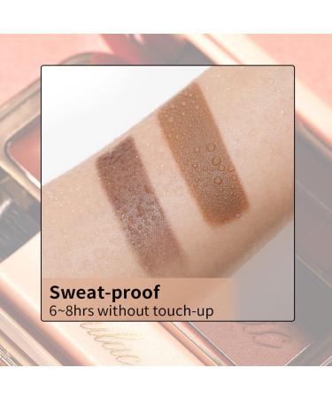 Oulac Eyebrow Palette 2 in 1 Waterproof Eyebrow Gel Long Lasting Eyebrow Powder Filling Fibers for Dense Color Long Lasting Result with Brush Mirror Taupe 04 Taupe - Buy Online on GoSupps.com