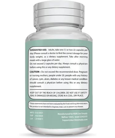 KUR Live Simply Yoni Queen Natural Vaginal Tightening Pills - 3 Months Supply - 90 Veggie Capsules - Buy Online on GoSupps.com