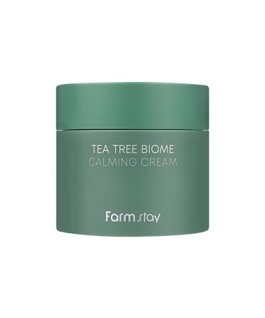 FARMSTAY TeaTree Biome Calming Cream - Day & Night Daily Face Moisturizer cream for Women & Men Calming & Hydrating Cream for Dry Sensitive Itchy Skin Acne Korean Skin Care 2.70 Fl. Oz / 80ml