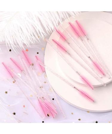 Obahdirry Disposable Crystal Rod Eyelash Brush Portable Eyelash Curler Makeup Brush (Pink) - Buy Online on GoSupps.com