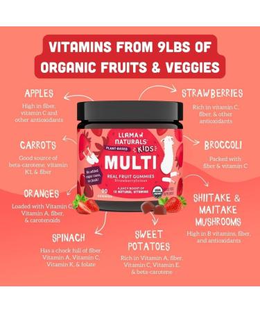 Llama Naturals Kids Multivitamin Gummies + Elderberry Gummies Bundle | No Added Sugar Cane | Vegan | Organic | 2 Bottles - Buy Online on GoSupps.com