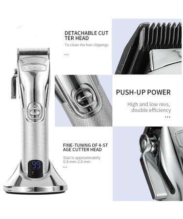 Professional Hair Clippers for Men - Rechargeable Barber Trimmer with LCD Display - Gold Electric Hair Clipper for Salon Use - Buy Online on GoSupps.com
