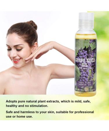 Pure Grape Seed Oil 118ml - Natural Moisturizing Body & Hair Care Oil for Radiant Skin - Buy Online on GoSupps.com