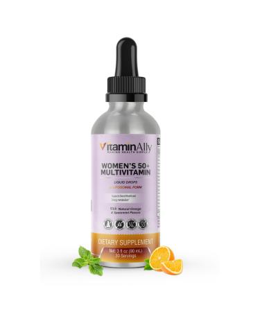Vitaminally Women's 50+ multivitamin liposomal Liquid Drops | Non-GMO | No Added sugars | Gluten Free | Easy to Swallow | Supports Overall Health and Metabolism | 3 FL Oz | 30 Day Supply - Buy Online on GoSupps.com