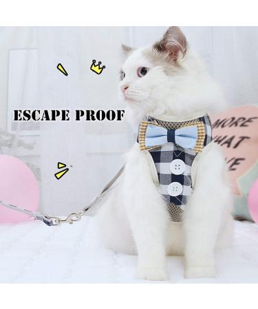 Escape-Proof Cat Kitten Harness with Leash Set Adjustable Soft Kittens Vest Walking Jacket Leash for Cats and Dogs (S) - Buy Online on GoSupps.com