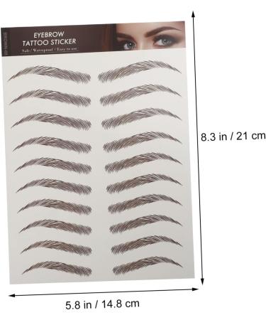 FOMIYES 27 Sheets Waterproof Eyebrow Stickers Eyebrow Decals Makeup Brow Sticker Cosmetic Eyebrow Lines 3d - Buy Online on GoSupps.com