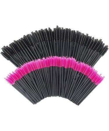 200PCS Disposable Eyelash Brushes Mascara Wands Makeup Applicator Set (Black Rosy) Eyelash brush - Buy Online on GoSupps.com