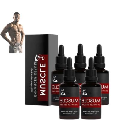 AEXZR Muscle Enhancer Serum, 60ml Muscle Enhancer Serum, Musclegrowth Enhancement Hotserum, Fullbody Muscle Growth Enhancement Serum for Women Men (5PCS)