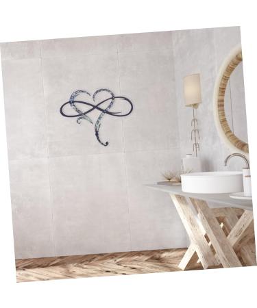 DEARMAMY 1pc Pendant Ornament Home Decor Home Heart Hanging Decor Wall Art Heart Wrought Iron Wall Decoration 30x26cm Silver - Buy Online on GoSupps.com