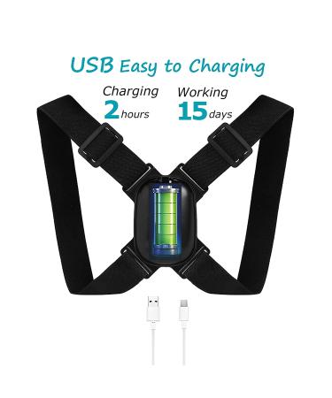 Smart Posture Corrector with Vibration Reminder - Backmedic for Men, Women, Teens & Kids | Adjustable Angle & Strap for Right Posture | Universal Fit - Black - Buy Online on GoSupps.com