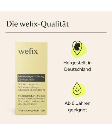 Wefix Chicken Eyes Remote Solution 10ml - Effective Corn & Cornea Treatment for 6+ Years - Tincture with Brush - Buy Online on GoSupps.com