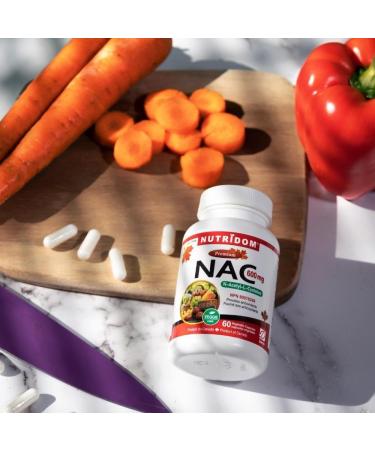 Nutridom NAC 600 mg N-Acetyl-L-Cysteine Non-GMO Gluten-free Dairy-free Soy-free Made in Canada (60 Veggie Capsules) - Buy Online on GoSupps.com