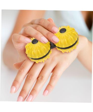 TOVINANNA Pressure Release Toy 1pc Decompression Massage Ball for Stress Relief | 7.36x3.56cm Yellow - Buy Online on GoSupps.com