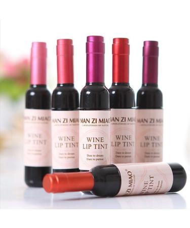 BRIMFULITE Wine Liquid Lip Gloss Set - Long-Lasting Matte Lip Tint with Waterproof Wine Bottle Cover | Valentine's Day Gift for Her | 6 Colors - Buy Online on GoSupps.com