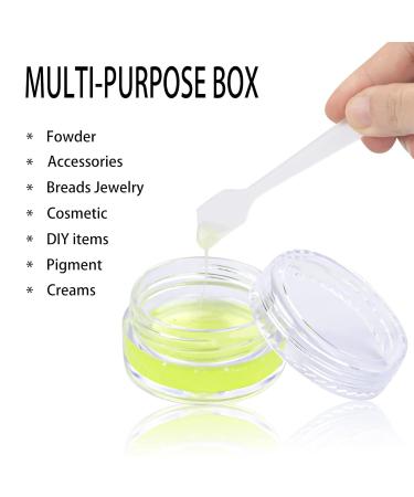 Pinsheng 50-Piece Clear Empty Cosmetic Containers - 5ml Travel Cream Jars with Lids Nail Art Jars & Spatula for Lip Balm & Lotion - Buy Online on GoSupps.com