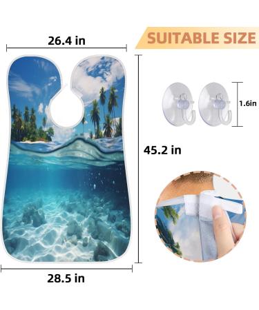 Beard Bib Apron for Men | Beard Hair Catcher | Perfect Father's Day & Christmas Gift | Sea Scenery Design - Buy Online on GoSupps.com