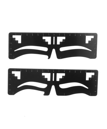 Beavorty 4 pcs Extension Drawing Microblading Measure Rulers Practical Location Tools Kit Supplies DIY 1 count (Pack of 1) Blackx2pcs