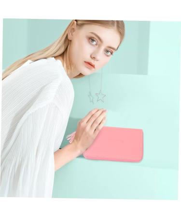 Healeved Nail Print Stencil Card Holder Nail Stamping Plates Holder Bag Stamp Plate Organizer Nail Stamping Plate Holder Small Stand Purse Stand Card Pouch Cards Square Pink Wallet Holder 16x12cm Pink - Buy Online on GoSupps.com