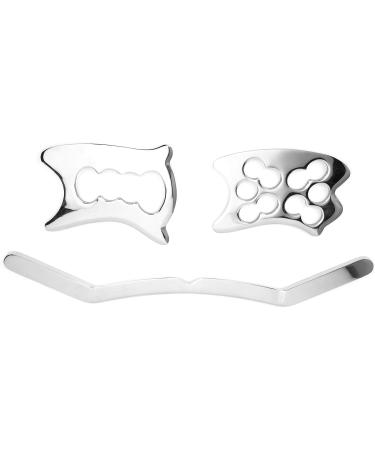 3pcs Ergonomic Stainless Steel Gua Sha Set for Legs & Back - Physiotherapy Massager - Buy Online on GoSupps.com