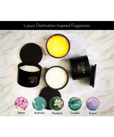 Soy Essential Oil Scented Candle - Large 3 Wick Eucalyptus Candle with Lid & Gift Box | Oojra Australia  - Buy Online on GoSupps.com