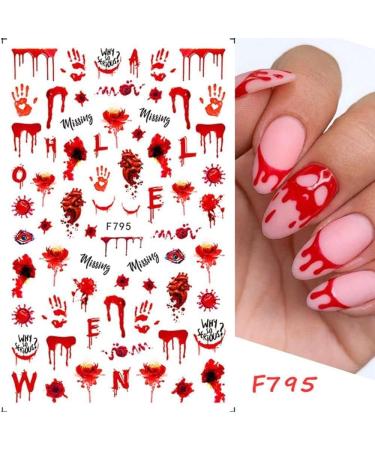 Manicure Snake Adhesive Decals Maple Leaf Nail Stickers Anime Skull Bone 3D Halloween Design Nail Art(F-799) - Buy Online on GoSupps.com