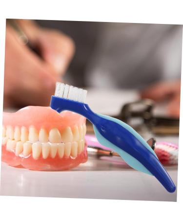 Collbath 4-Piece Prosthesis Toothbrush Set - Double-Sided Travel Brush for Dentures & Oral Care - Buy Online on GoSupps.com