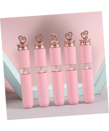 5 pi ces Tubes de L vres Vides Plastique Contenants Rechargeables pour Gloss Huile et Teinture Forme C ur Rose Portable et R utilisable pour Voyage et DIY - Buy Online on GoSupps.com