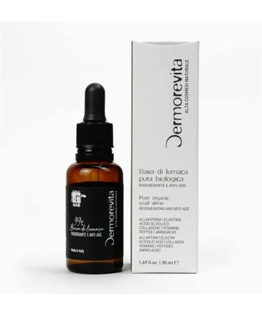Dermorevita Organic snail glue 99 pure made in Italy certified organic antiaging regenerating fights spots acne wrinkles scars 30 ml - Buy Online on GoSupps.com