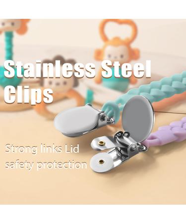 BasicsSlife Silicone Pacifier Clip for Babies - 3 Pack BPA-Free Versatile Bite Ring & Toy Holder Keeps Pacifiers Clean Fits All Sizes - Buy Online on GoSupps.com